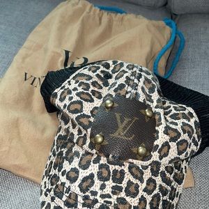 Vintage boho repurposed Lv hat